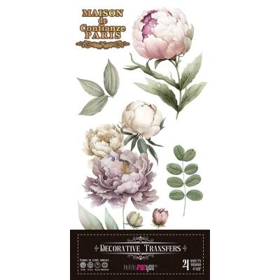 Papers For You Decor Transfers - Peonies